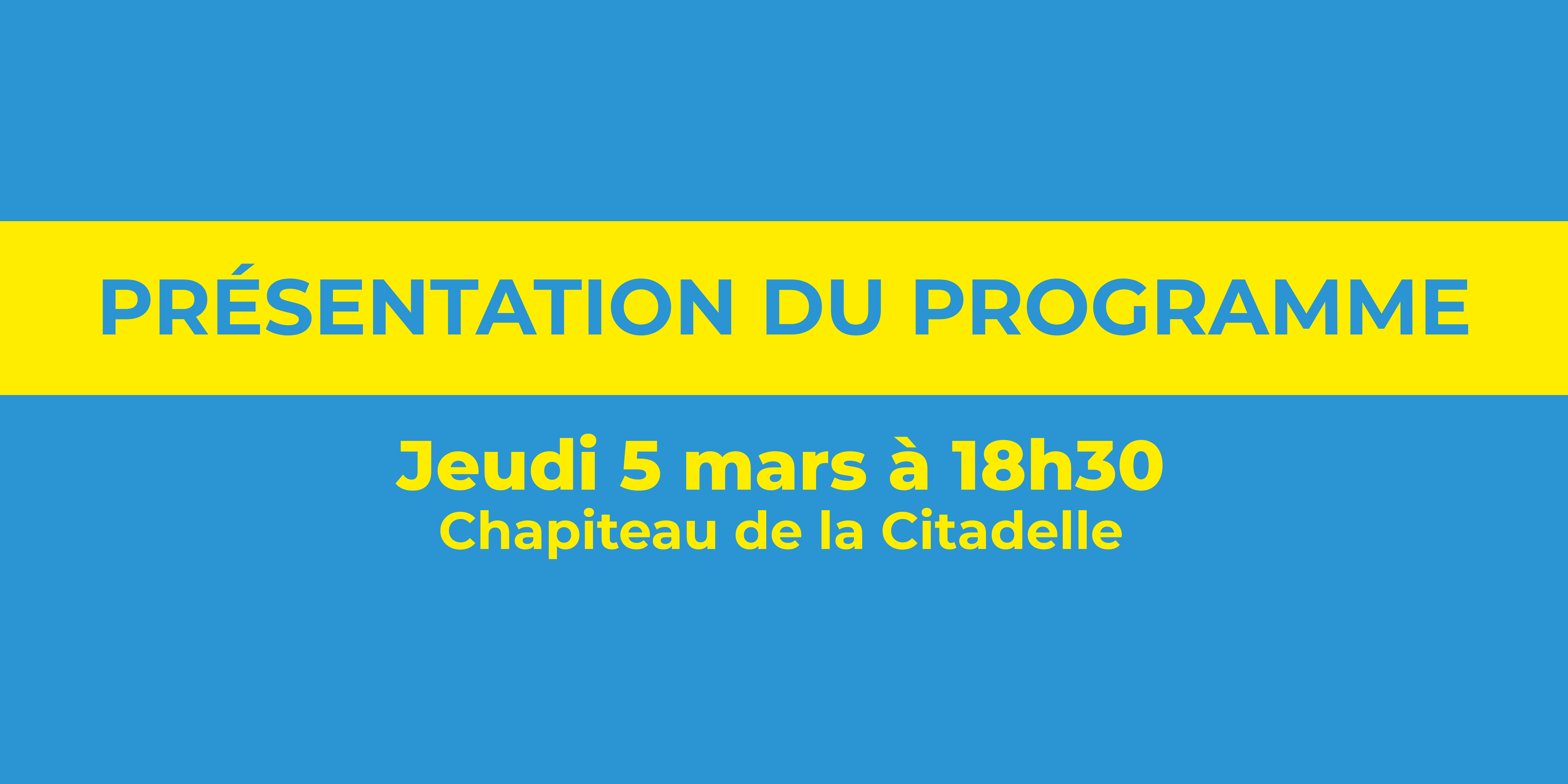 Rendez-vous au meeting du 5 mars pour la présentation de la vision, de l’équipe et du projet