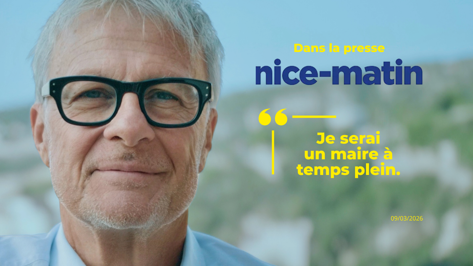 Je serai un maire à temps plein.